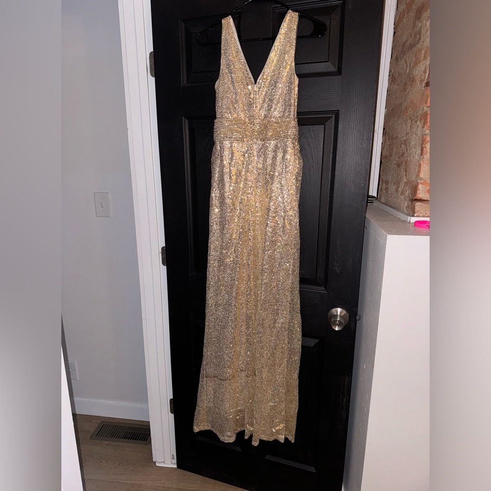 Gold Sequin formal dress